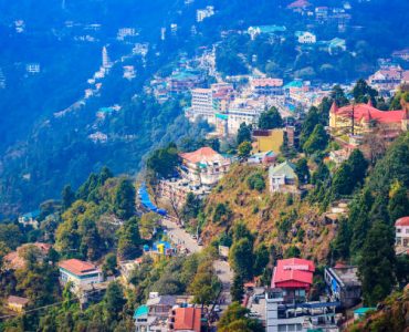 top view of famous hill station mussoorie in India